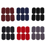 Max 6pcs Iron on Patch Suede Fabric Applique Cloth Badge for Clothing Black