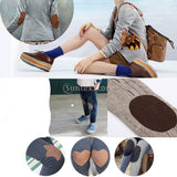 Max 6pcs Iron on Patch Suede Fabric Applique Cloth Badge for Clothing Black