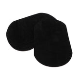 Max 6pcs Iron on Patch Suede Fabric Applique Cloth Badge for Clothing Black