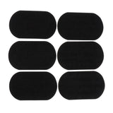 Max 6pcs Iron on Patch Suede Fabric Applique Cloth Badge for Clothing Black