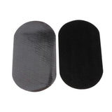 Max 6pcs Iron on Patch Suede Fabric Applique Cloth Badge for Clothing Black