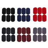 Max 6pcs Iron on Patch Suede Fabric Applique Cloth Badge for Clothing Black