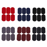 Max 6pcs Iron on Patch Suede Fabric Applique Cloth Badge for Clothing Black