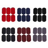 Max 6pcs Iron on Patch Suede Fabric Applique Cloth Badge for Clothing Black