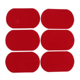 Max 6pcs Iron on Patch Suede Fabric Applique Cloth Badge for Clothing Red