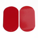 Max 6pcs Iron on Patch Suede Fabric Applique Cloth Badge for Clothing Red