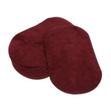 Maxbell 6pcs Iron on Patch Suede Fabric Applique Cloth Badge for Clothing Deep Red