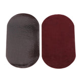 Maxbell 6pcs Iron on Patch Suede Fabric Applique Cloth Badge for Clothing Deep Red