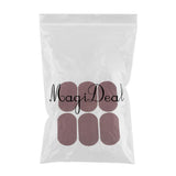 Maxbell 6pcs Iron on Patch Suede Fabric Applique Cloth Badge for Clothing Deep Red