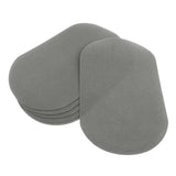 Max 6pcs Iron on Patch Suede Fabric Applique Cloth Badge for Clothing Gray