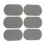 Max 6pcs Iron on Patch Suede Fabric Applique Cloth Badge for Clothing Gray