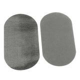 Max 6pcs Iron on Patch Suede Fabric Applique Cloth Badge for Clothing Gray