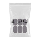 Max 6pcs Iron on Patch Suede Fabric Applique Cloth Badge for Clothing Gray