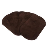 Max 6pcs velvet Oval Elbow Knee Patches Repair Applique sewing suede  Dark Brown