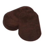 Max 6pcs velvet Oval Elbow Knee Patches Repair Applique sewing suede  Dark Brown