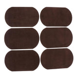 Max 6pcs velvet Oval Elbow Knee Patches Repair Applique sewing suede  Dark Brown