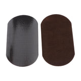 Max 6pcs velvet Oval Elbow Knee Patches Repair Applique sewing suede  Dark Brown