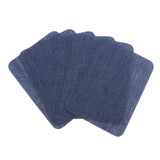 Max 6pcs Iron on Denim Patches for Jeans Clothing Jacket Repair Tool Blue