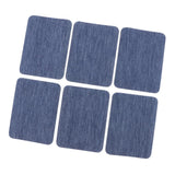 Max 6pcs Iron on Denim Patches for Jeans Clothing Jacket Repair Tool Blue