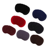 Max 6pcs Oval Shape Iron-on Patch Suede Elbow Applique Cloth Badge Black