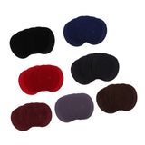 Max 6pcs Oval Shape Iron-on Patch Suede Elbow Applique Cloth Badge Black