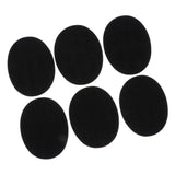 Max 6pcs Oval Shape Iron-on Patch Suede Elbow Applique Cloth Badge Black