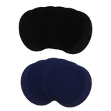 Max 6pcs Oval Shape Iron-on Patch Suede Elbow Applique Cloth Badge Black