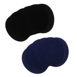 Max 6pcs Oval Shape Iron-on Patch Suede Elbow Applique Cloth Badge Black