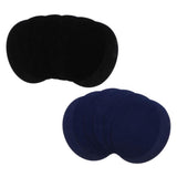 Max 6pcs Oval Shape Iron-on Patch Suede Elbow Applique Cloth Badge Black
