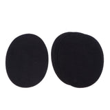 Max 6pcs Oval Shape Iron-on Patch Suede Elbow Applique Cloth Badge Deep Blue