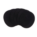 Max 6pcs Oval Shape Iron-on Patch Suede Elbow Applique Cloth Badge Deep Blue