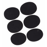 Max 6pcs Oval Shape Iron-on Patch Suede Elbow Applique Cloth Badge Deep Blue