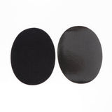 Max 6pcs Oval Shape Iron-on Patch Suede Elbow Applique Cloth Badge Deep Blue