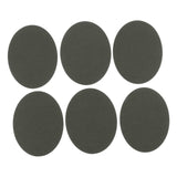 Max 6pcs Oval Shape Iron-on Patch Suede Elbow Applique Cloth Badge Gray