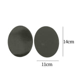 Max 6pcs Oval Shape Iron-on Patch Suede Elbow Applique Cloth Badge Gray