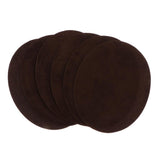 Max 6pcs Oval Shape Iron-on Patch Suede Elbow Applique Cloth Badge Coffee