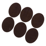 Max 6pcs Oval Shape Iron-on Patch Suede Elbow Applique Cloth Badge Coffee