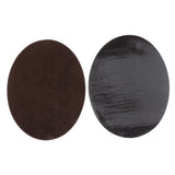 Max 6pcs Oval Shape Iron-on Patch Suede Elbow Applique Cloth Badge Coffee