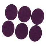 Max 6x Sew On Iron On Patches Mending Repair Elbow Knee Applique Oval Purple