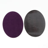Max 6x Sew On Iron On Patches Mending Repair Elbow Knee Applique Oval Purple