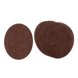 Max 6x Sew On Iron On Patches Mending Repair Elbow Knee Applique Oval Brown