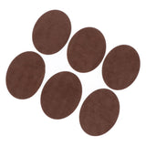 Max 6x Sew On Iron On Patches Mending Repair Elbow Knee Applique Oval Brown