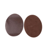 Max 6x Sew On Iron On Patches Mending Repair Elbow Knee Applique Oval Brown