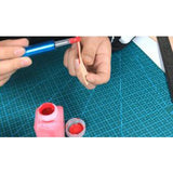 Max Leather Craft Edge Dye Roller Pen Applicator Wooden Handle Oil Painting Tool