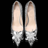 Max Maxb Crystal Rhinestone Applique for Wedding Bridal Dress Shoe Black Multicolor M
