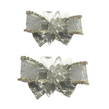 Max Maxb Bowknot Rhinestone Patch Applique Crystal Bridal Shoe Patch DIY Crafts Big