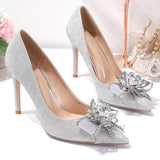 Max Maxb Bowknot Rhinestone Patch Applique Crystal Bridal Shoe Patch DIY Crafts Small