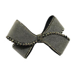 Simple Bowknot Bag Cap Clothing Patch Shoe Clips Charms Decoration Gray