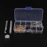 Max 200 Sets Metal Eyelet with Washer Leather Craft Repair Clothing Accessories
