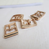 Max 4pcs Center Bar Buckles Pin Single Prong Belt Buckle DIY Accessories Gold